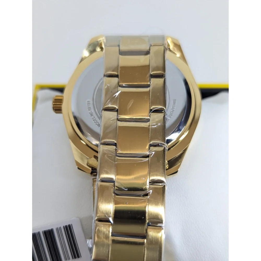 Invicta Celestial Hollis Mens Watch 69193 Gold Tone Black Dial 42mm Quartz New